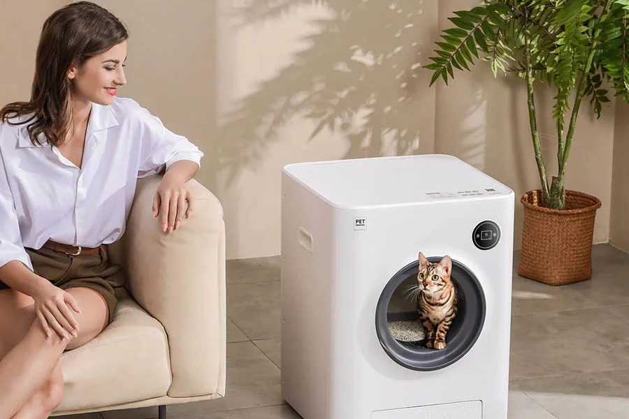 cat self cleaning litter box